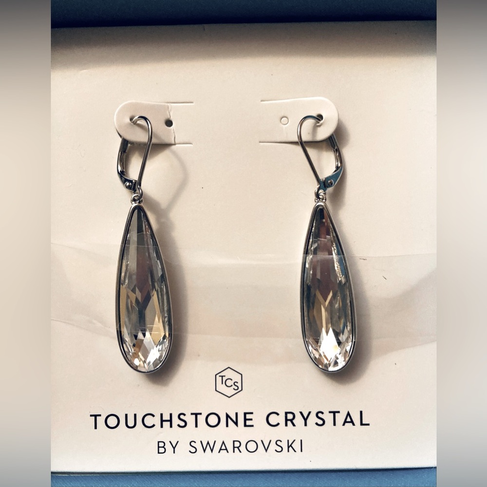 Touchstone Crystal Ice Navette Earrings